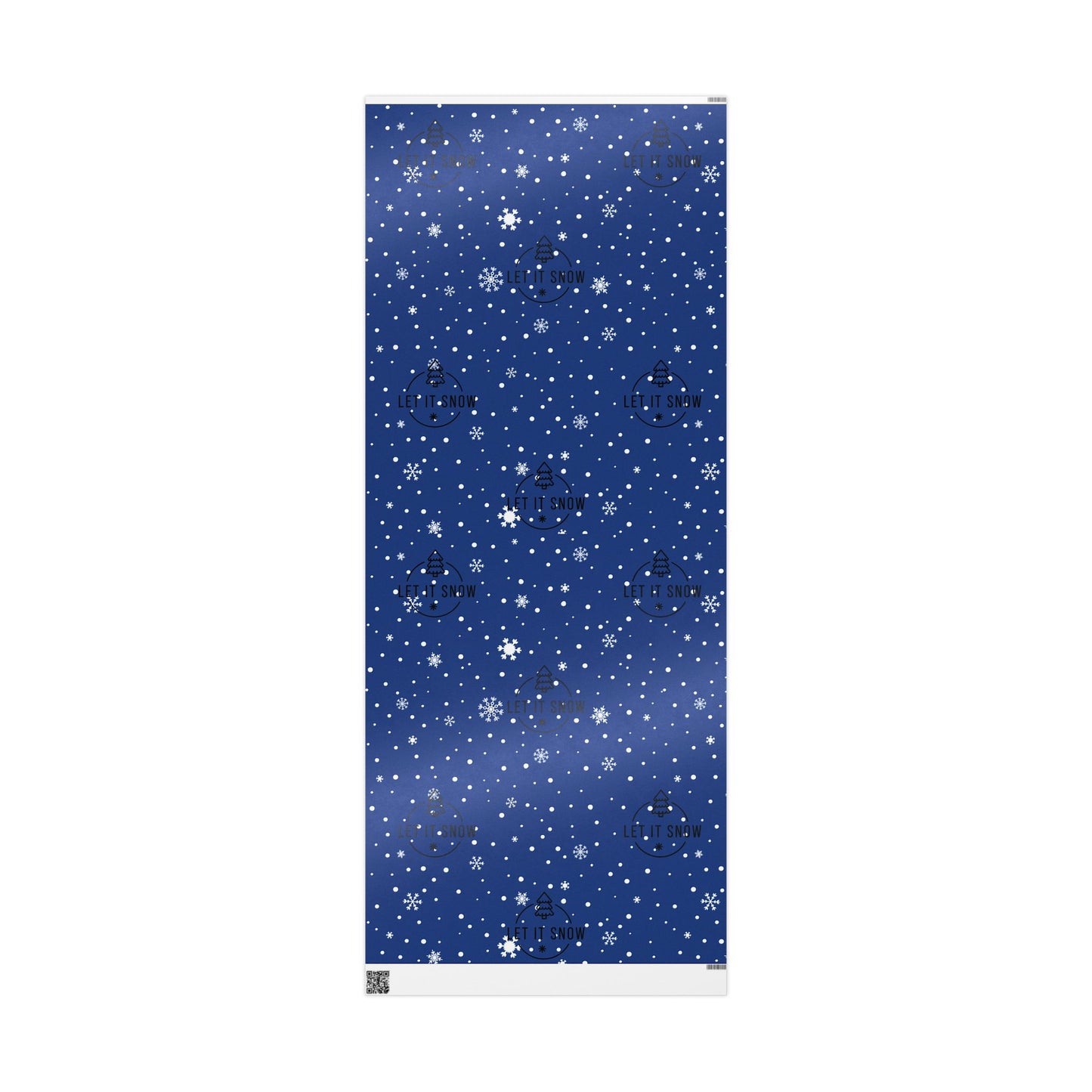 Let It Snow Dark Blue Wrapping Papers