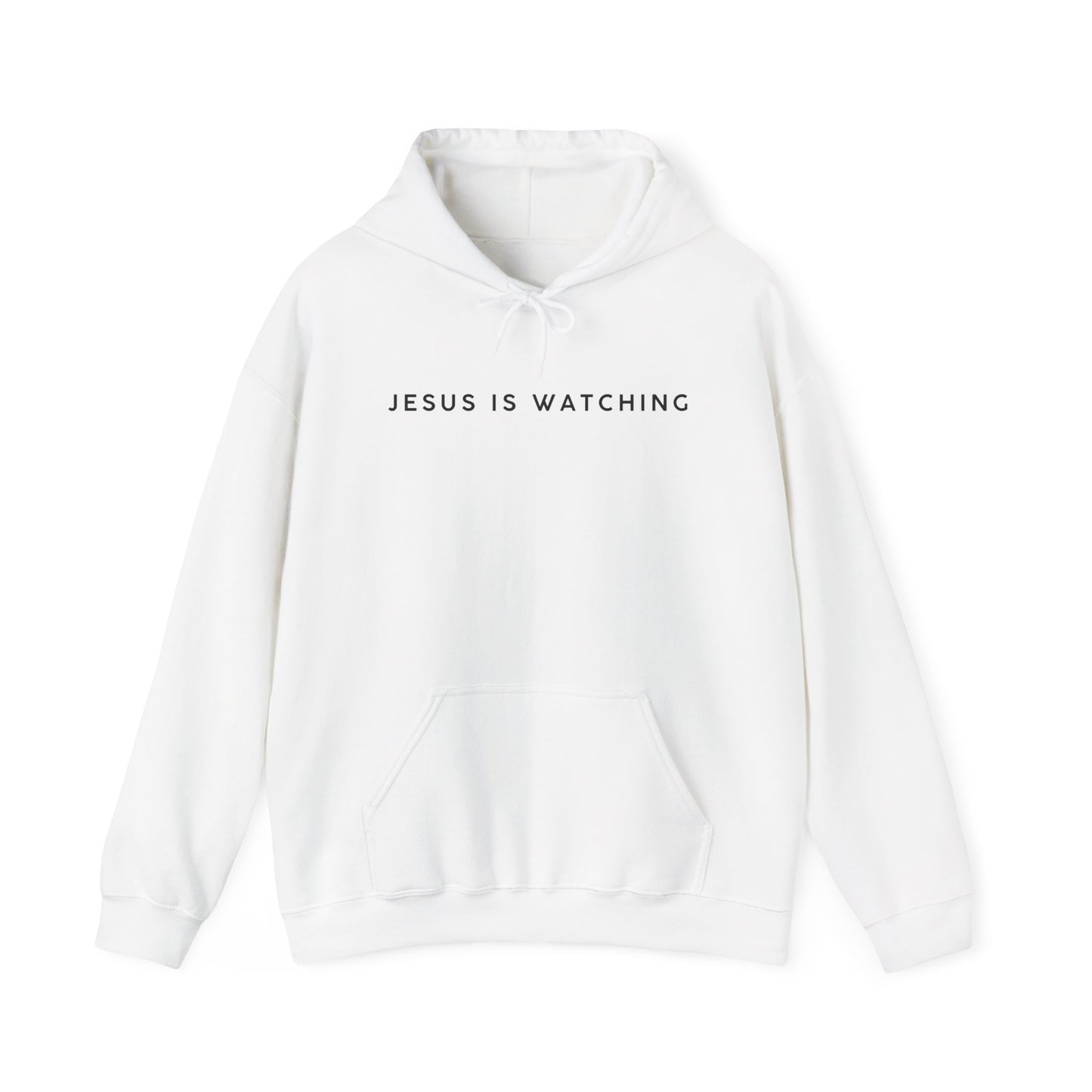 Jesus is Watching Hoodie | Unisex Heavy Blend Sweatshirt, Humorous Christian Apparel, Religious Gift, Casual Wear, Unique Streetwear