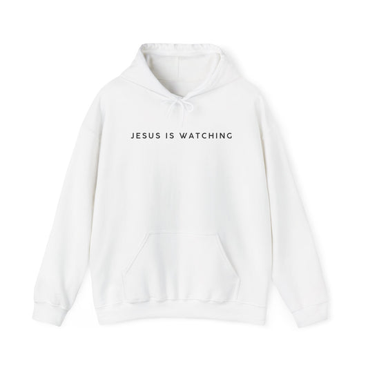Jesus is Watching Hoodie | Unisex Heavy Blend Sweatshirt, Humorous Christian Apparel, Religious Gift, Casual Wear, Unique Streetwear