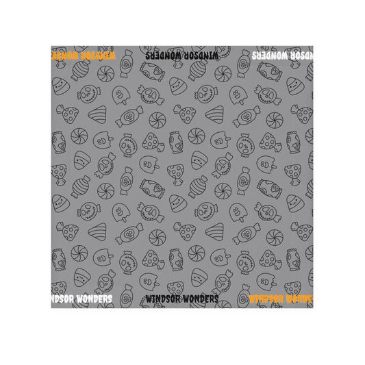 Windsor Wonders Grey Halloween Candy Face Towel