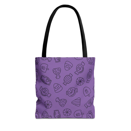 Windsor Wonders Light Purple Halloween Candy Tote Bag (AOP)