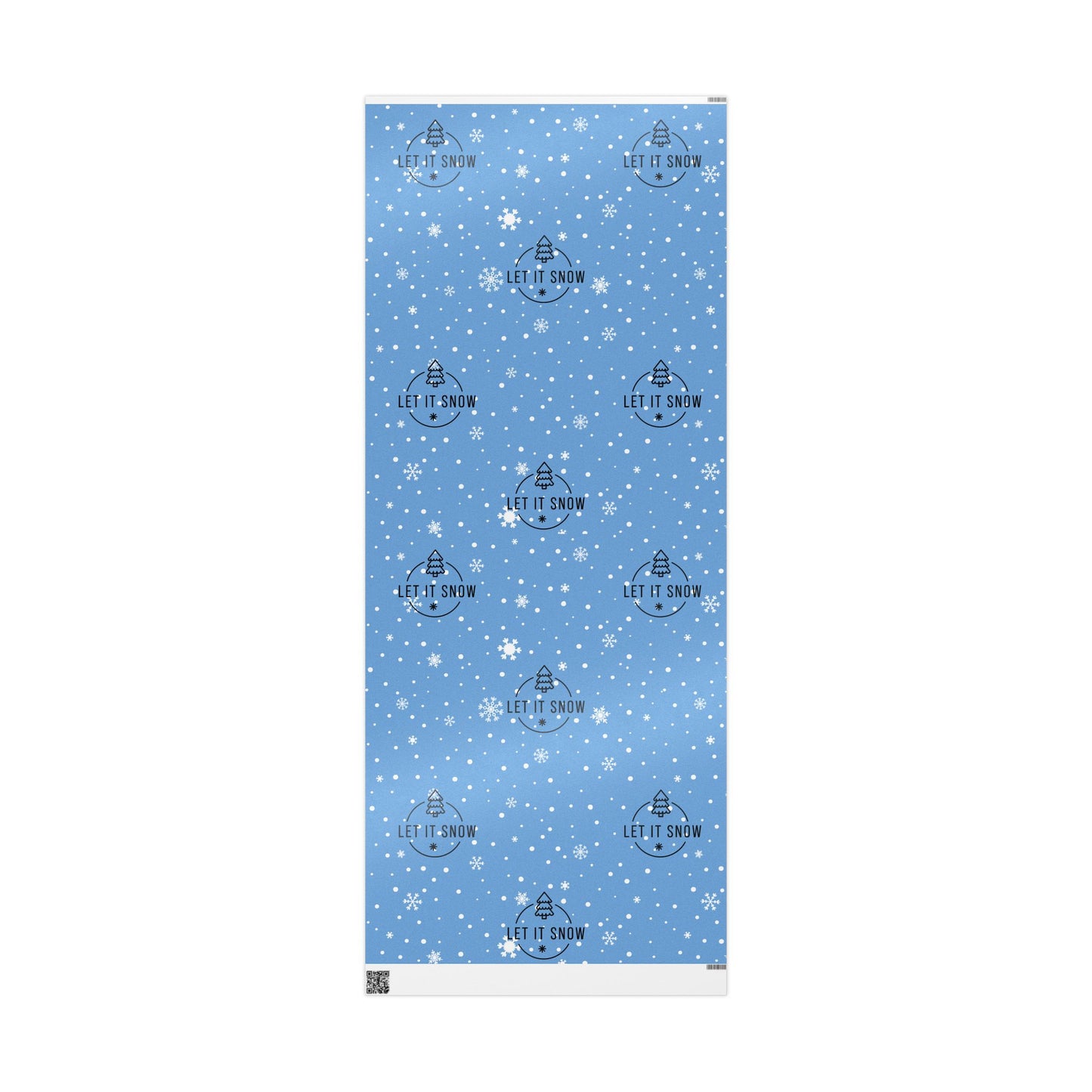 Let It Snow Light Blue Wrapping Papers