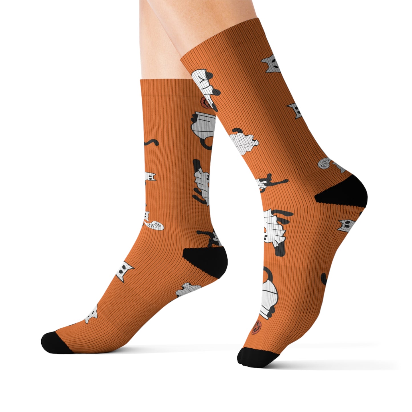 Windsor Wonders Crusta Halloween Ghost Cats Sublimation Socks