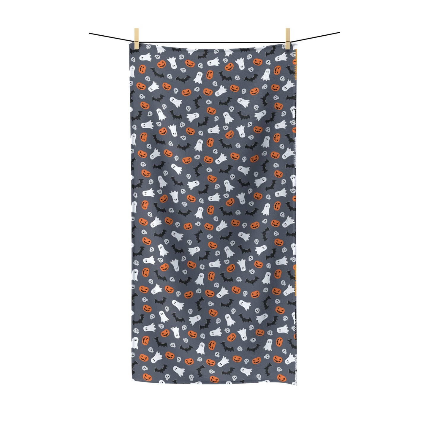 Windsor Wonders Dark Grey Halloween Polycotton Towel