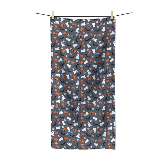 Windsor Wonders Dark Grey Halloween Polycotton Towel