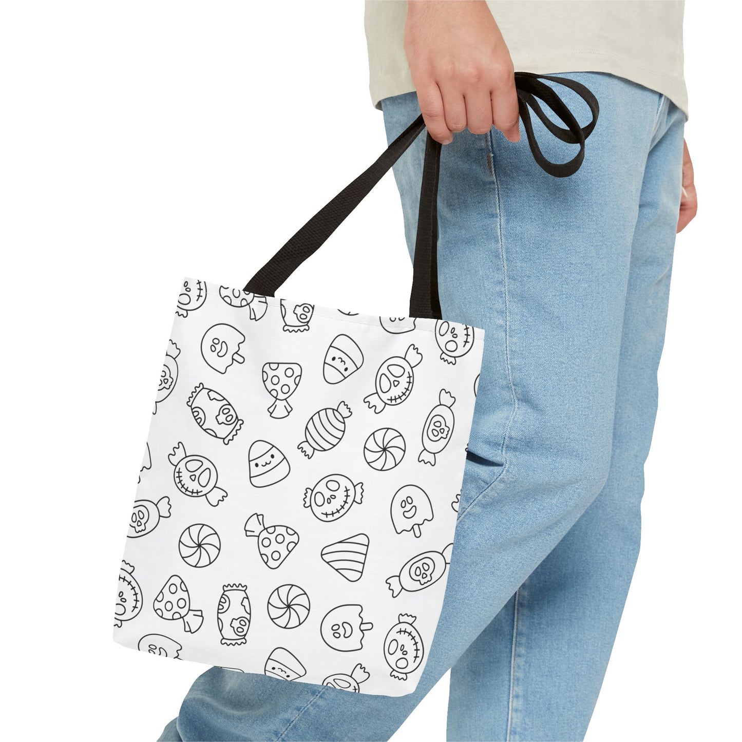 Windsor Wonders White Halloween Candy Tote Bag (AOP)