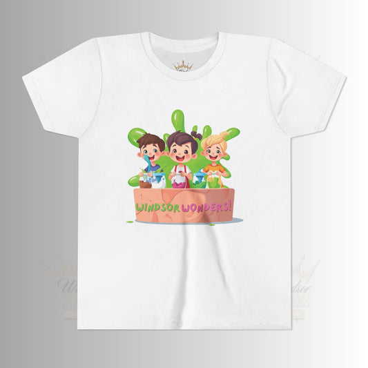 Youth Short Sleeve Tee featuring 'Windsor Wonders' Cartoon Design | Fun Kids Tee for Parties, Birthdays, Playdates, Summer Wear, Gifts