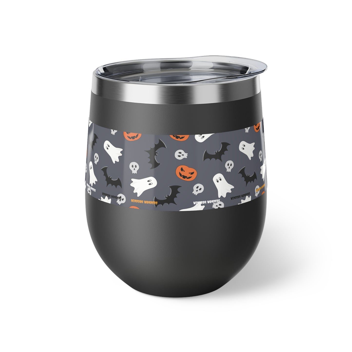 Windsor Wonders Dark Grey Halloween Copper Vacuum Insulated Cup, 12oz