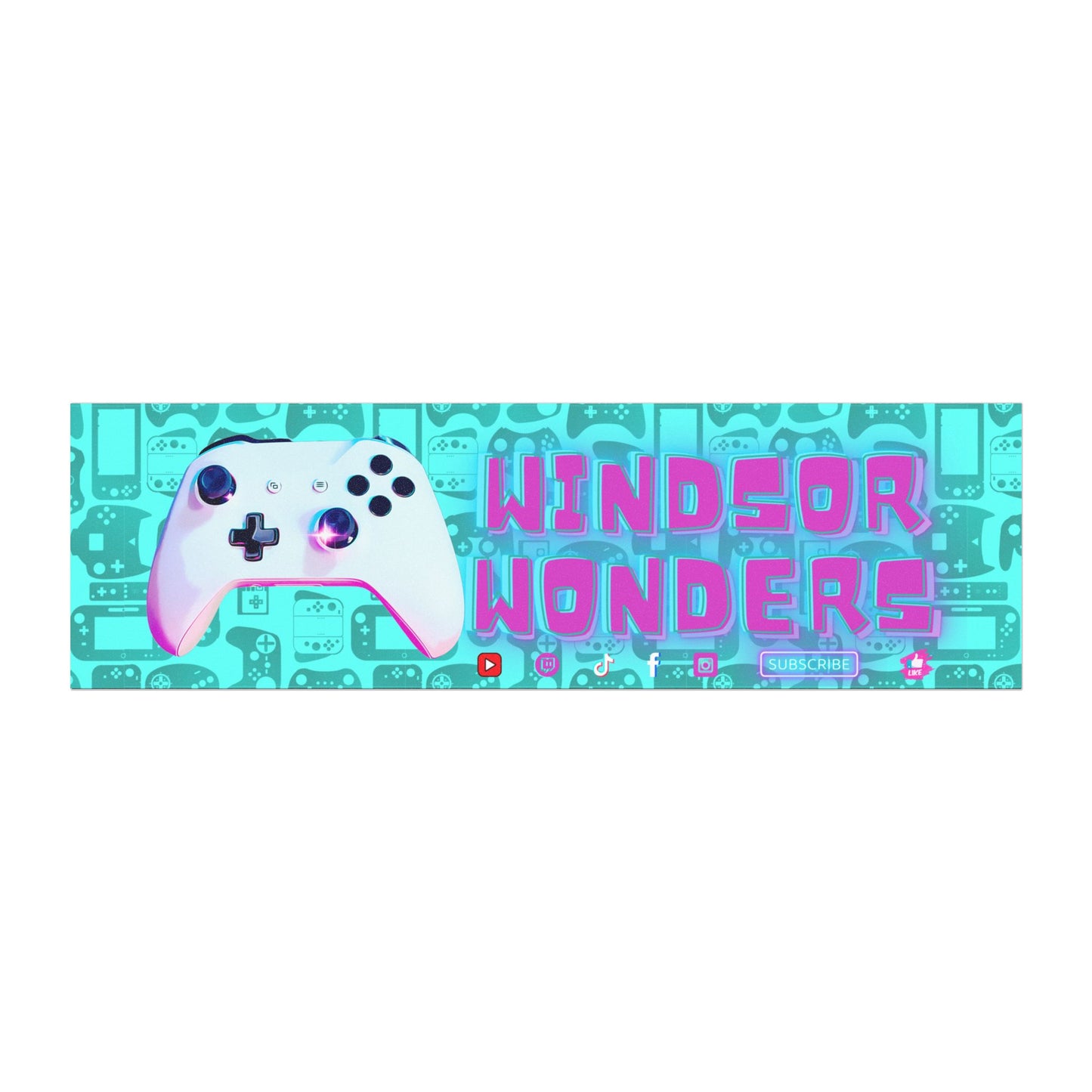 Gaming Car Magnet - Windsor Wonders Games Controller Pattern