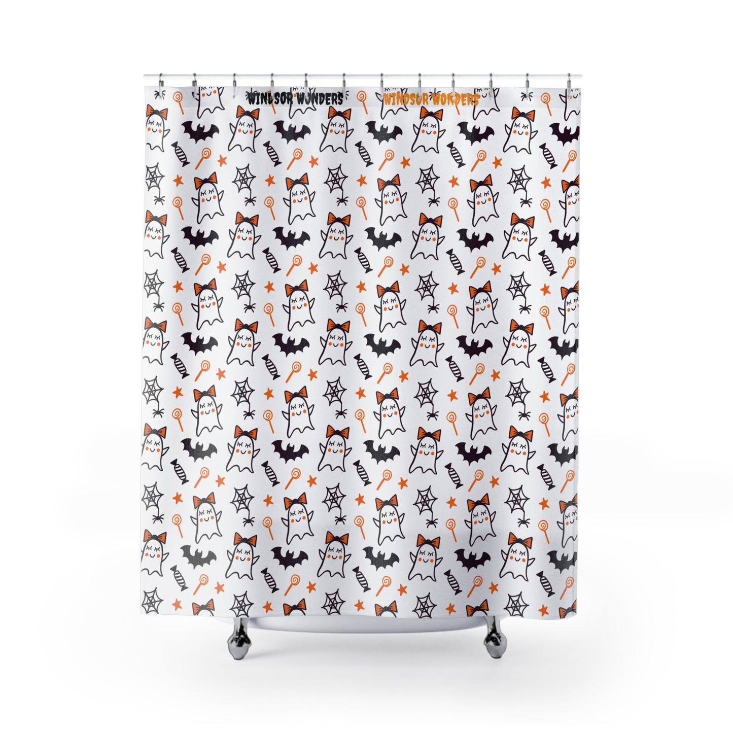 Windsor Wonders Cute Ghosts Shower Curtains