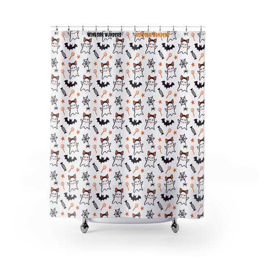 Windsor Wonders Cute Ghosts Shower Curtains