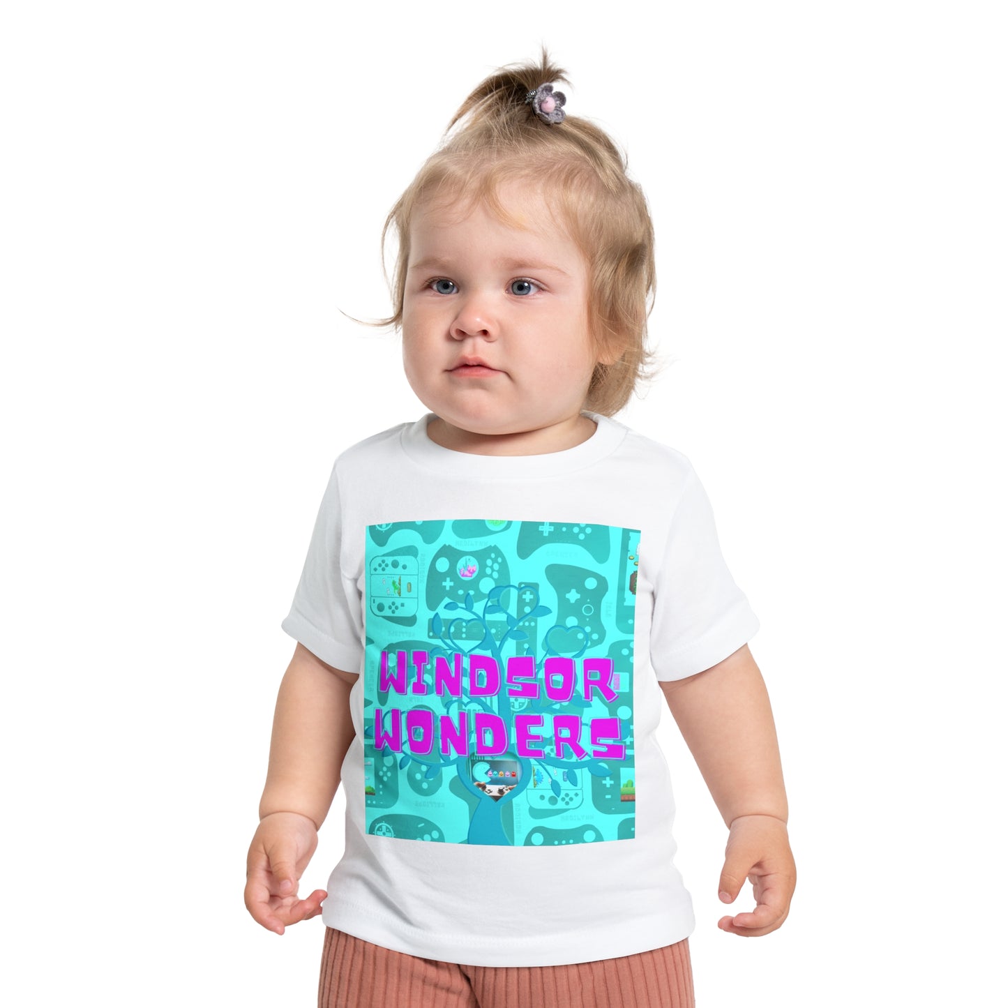baby wearing white Windsor Wonders t shirt