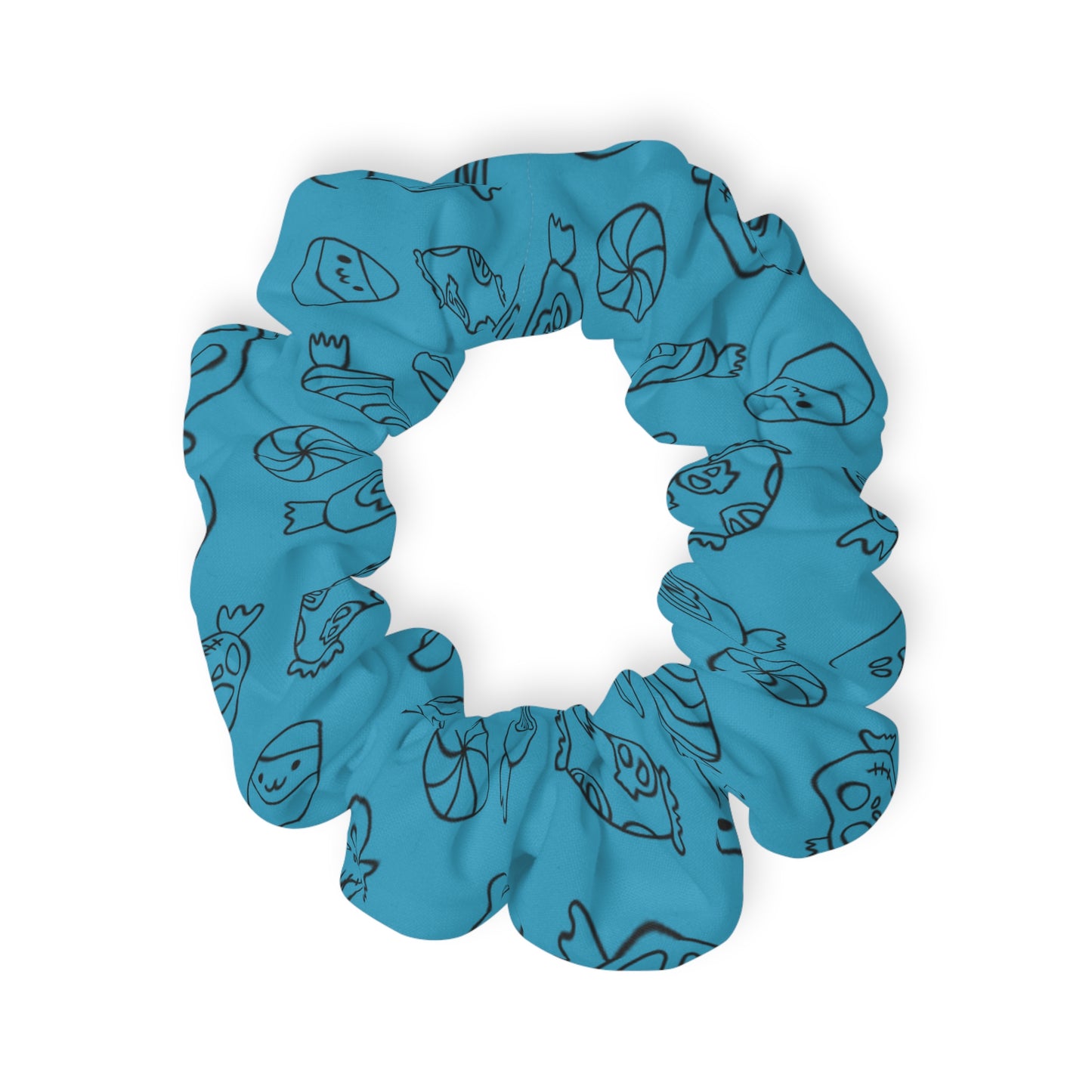 Windsor Wonders Turquoise Halloween Candy Scrunchie