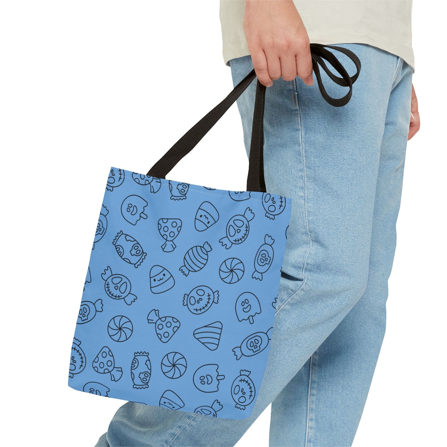 Windsor Wonders Light Blue Halloween Candy Tote Bag (AOP)