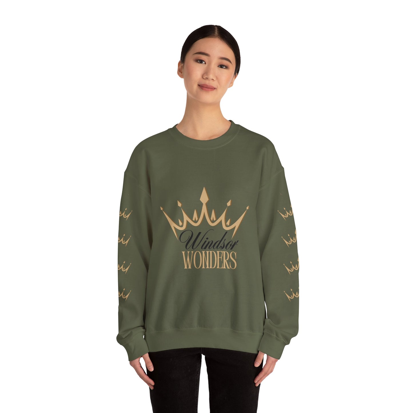 Windsor Wonders Crown Sweatshirt, Cozy Unisex Crewneck for Celebrations, Perfect Gift for Birthdays, Holidays, or Casual Wear