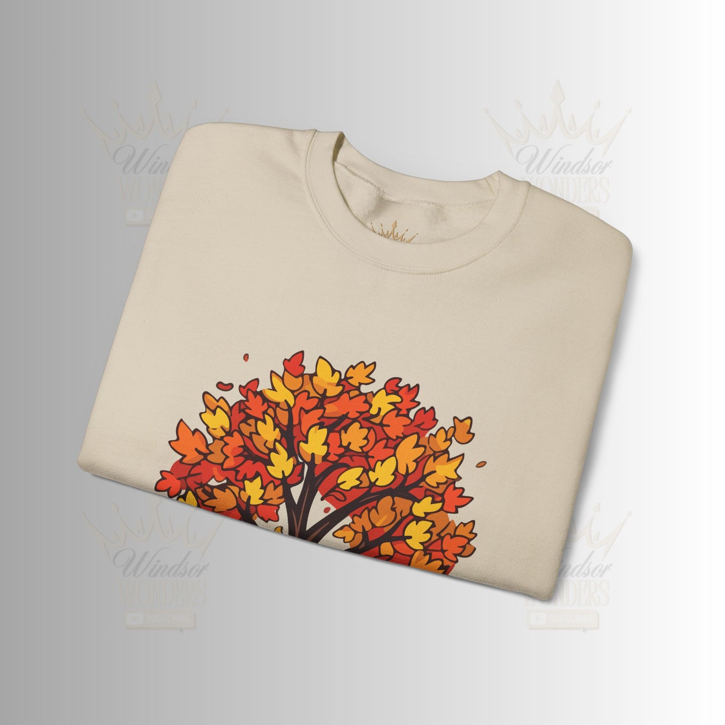 Autumnal Leaves Sweatshirt - Cozy Fall Crewneck for Nature Lovers, Perfect Gift for Thanksgiving, Casual Wear, and Seasonal Celebrations