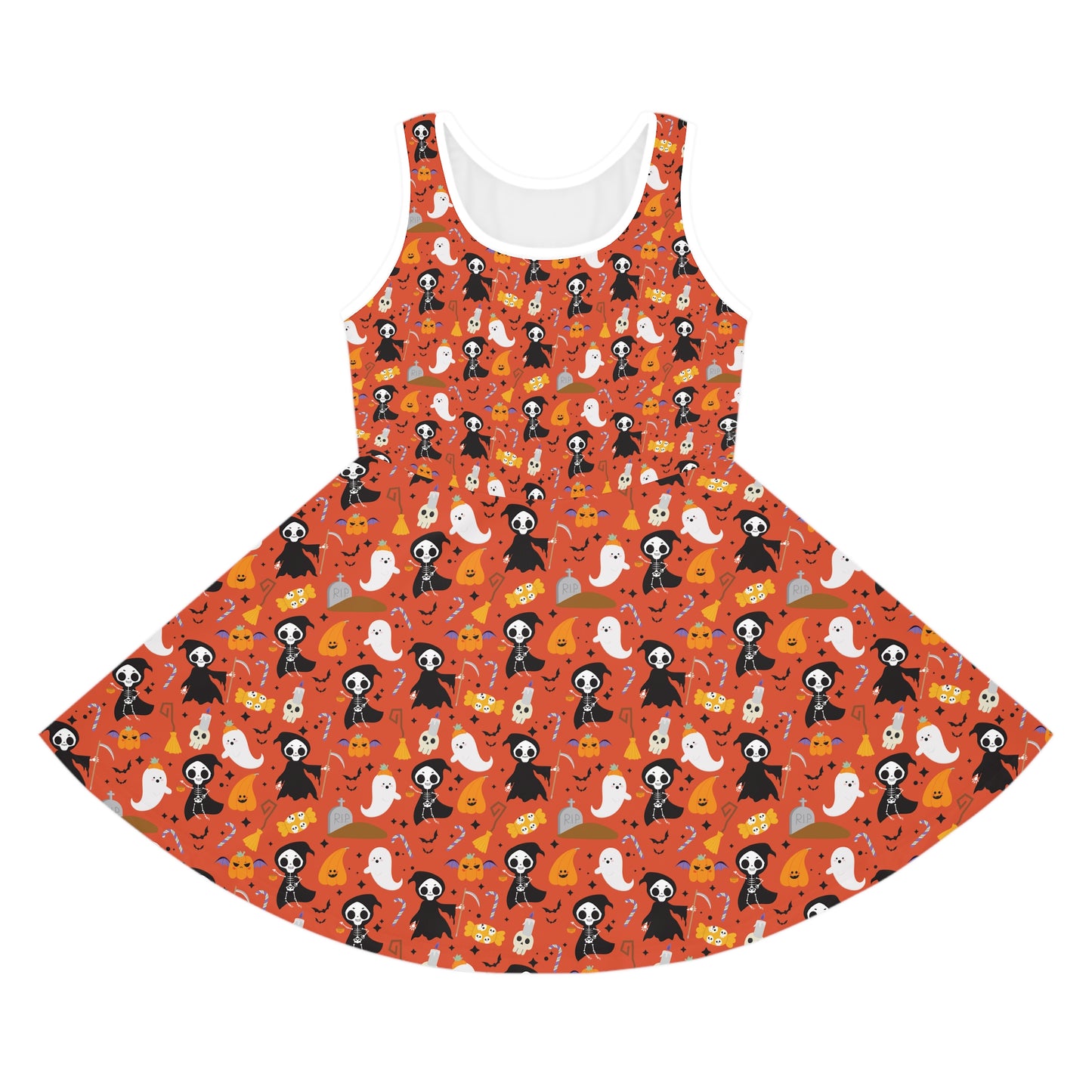Reaper Halloween Girls' Sleeveless Sundress (AOP)