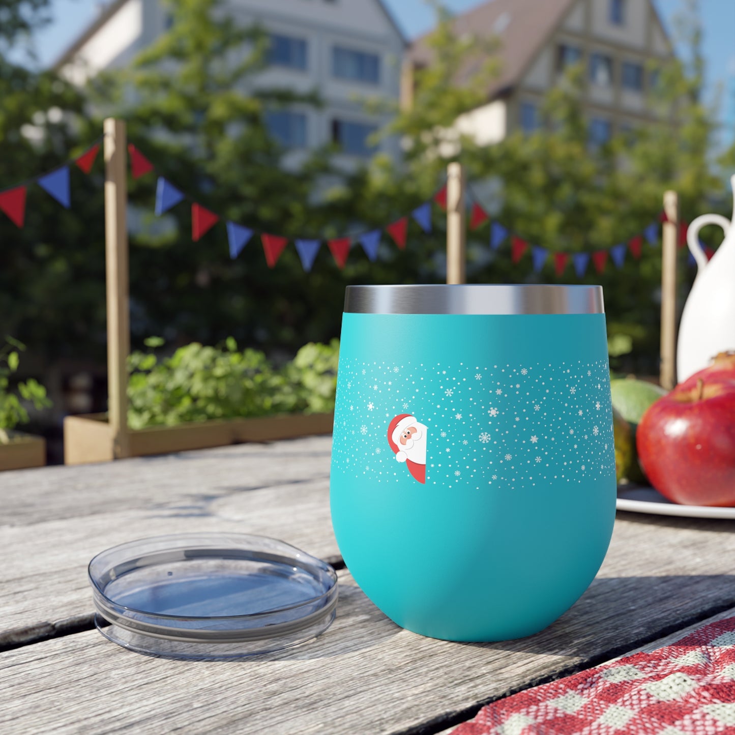 Santa's Watching Copper Vacuum Insulated Cup, 12oz