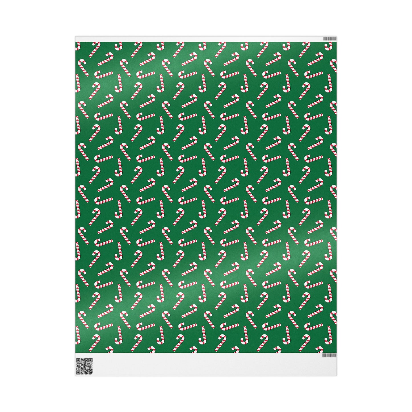 Dark Green Candy Cane Wrapping Papers