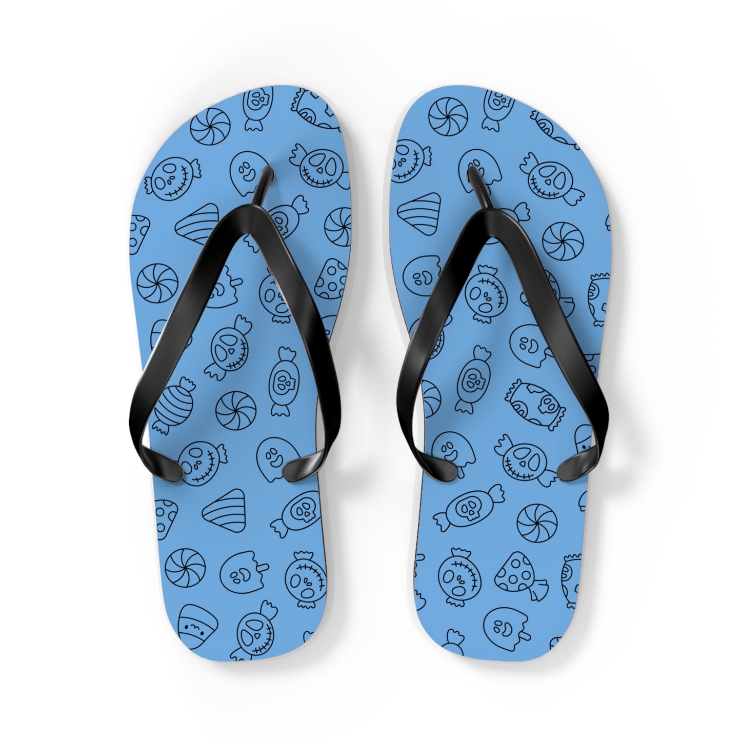 Windsor Wonders Light Blue Halloween Candy Flip Flops