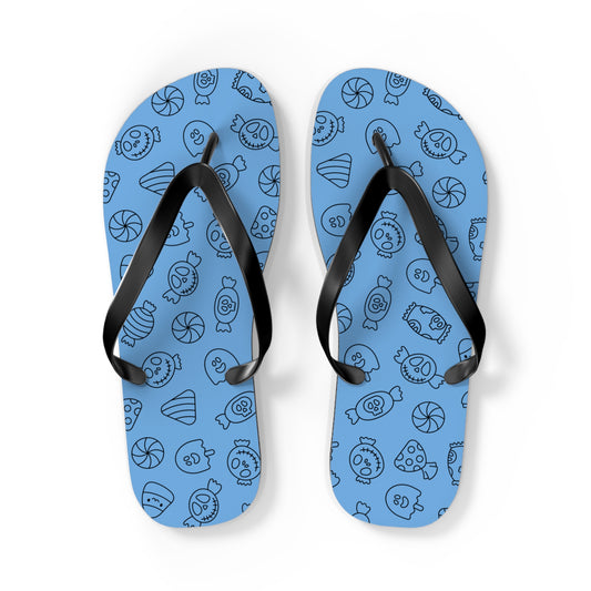 Windsor Wonders Light Blue Halloween Candy Flip Flops
