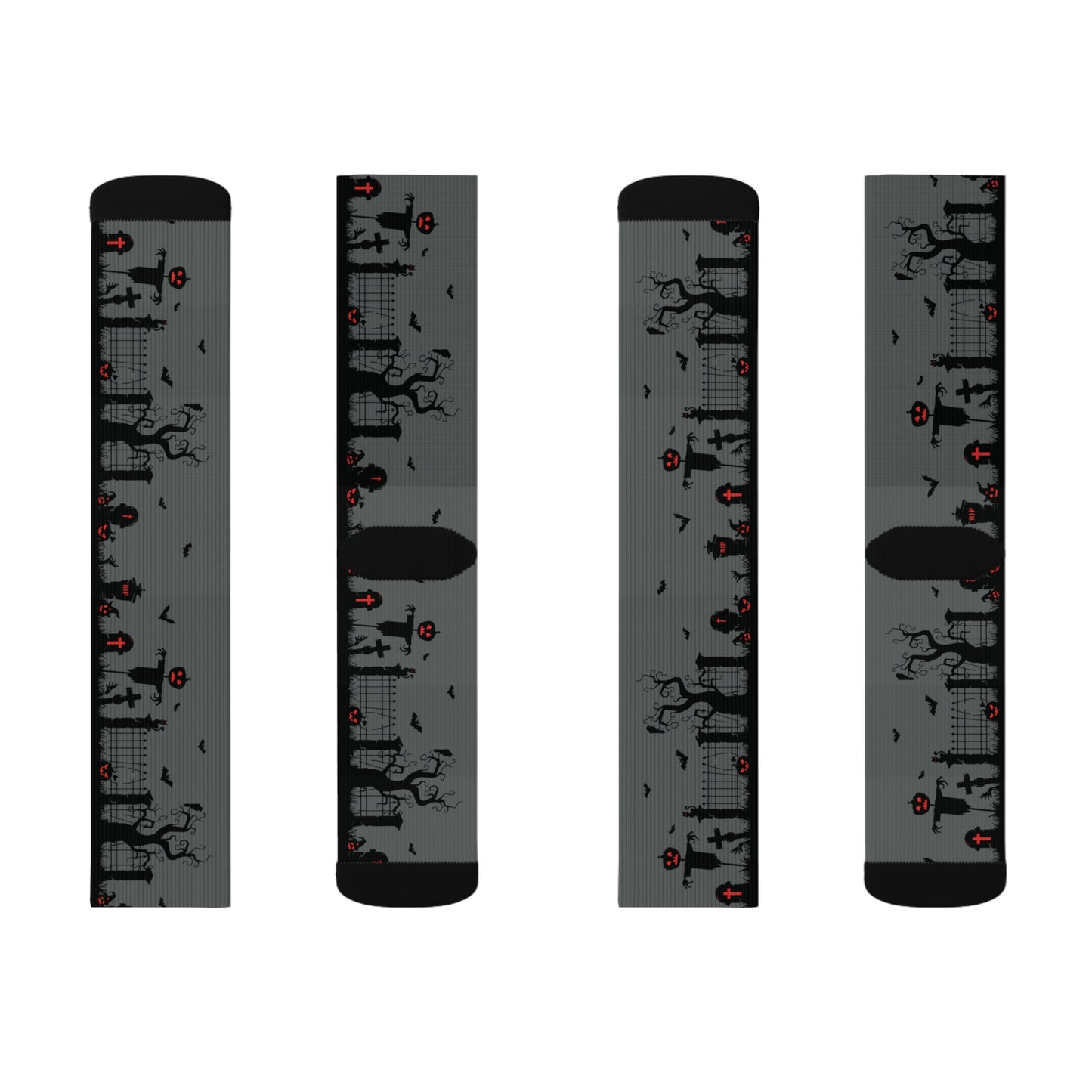 Windsor Wonders Dark Grey Graveyard Sublimation Socks