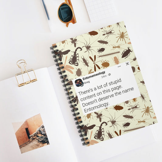 Entomemeology-Greg-Inspired Spiral Notebook - Perfect for Insect Lovers, Educational Gifts, Nature Journals, Note-taking, Daily To-Do Lists
