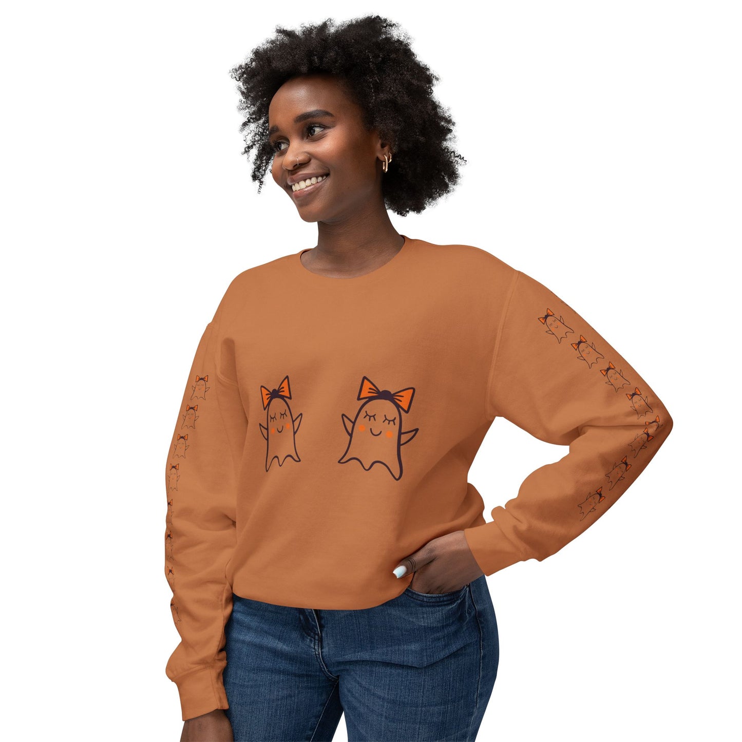Cute Ghosts Unisex Lightweight Crewneck Sweatshirt