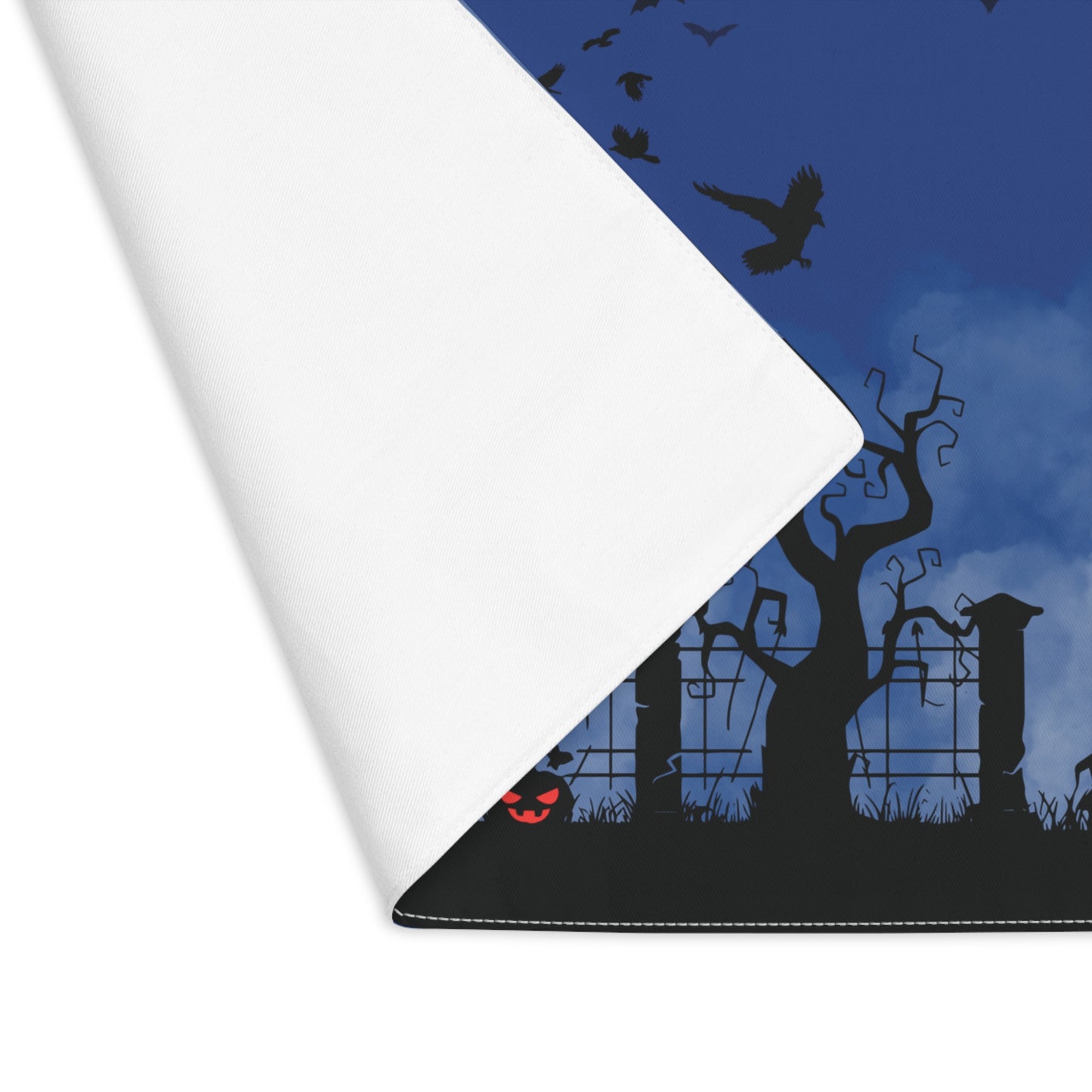 Windsor Wonders Dark Blue Halloween Graveyard Placemat, 1pc