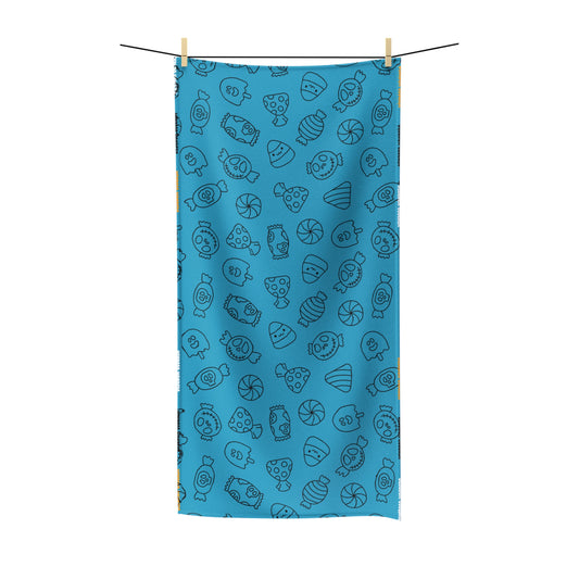 Windsor Wonders Turquoise Halloween Candy Polycotton Towel