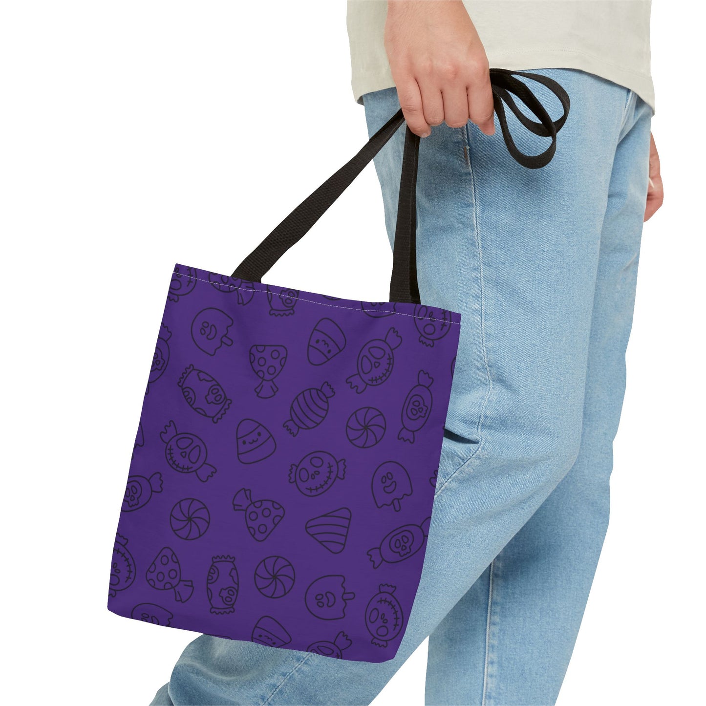 Windsor Wonders Purple Halloween Candy Tote Bag (AOP)