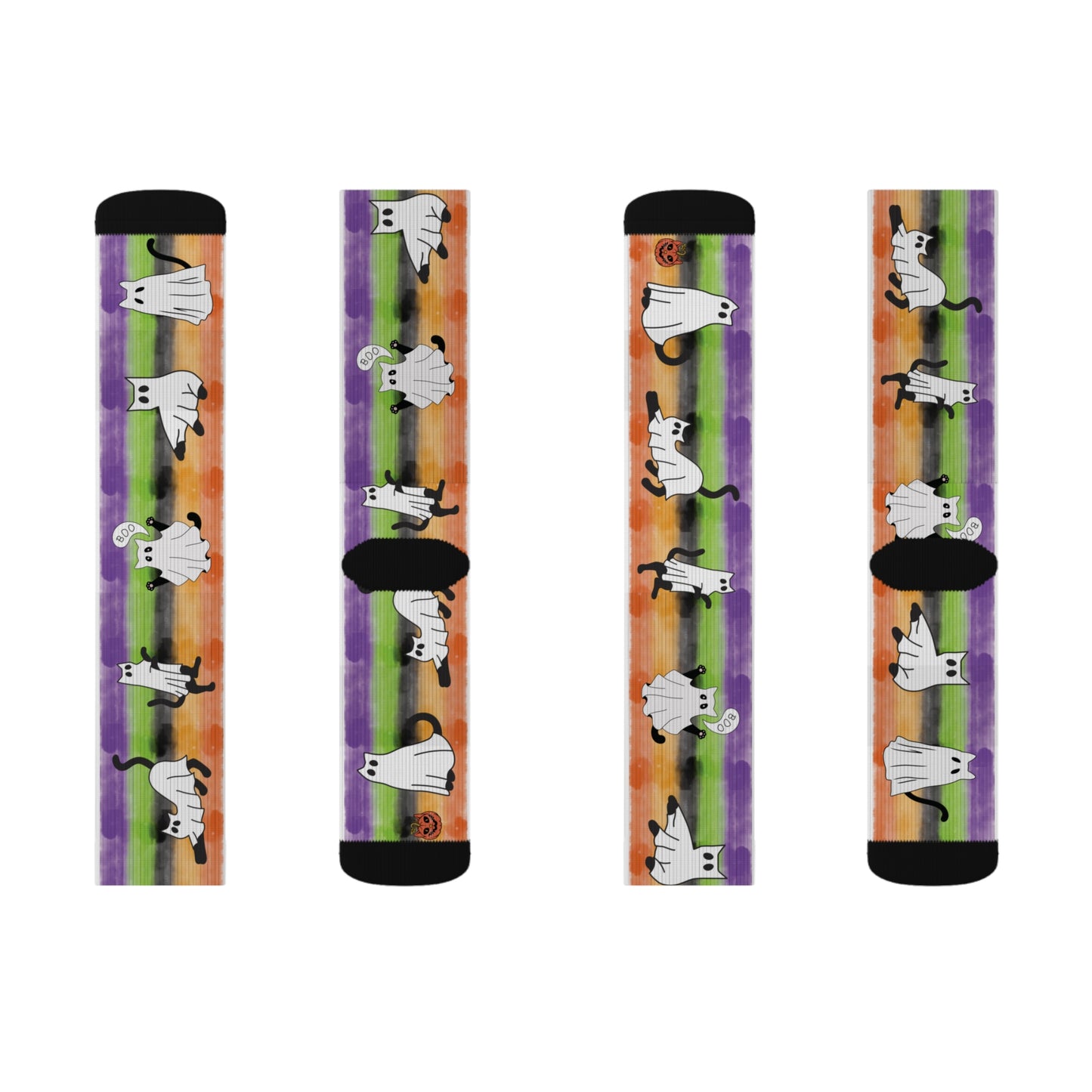 Windsor Wonders Halloween Ghost Cats Sublimation Socks