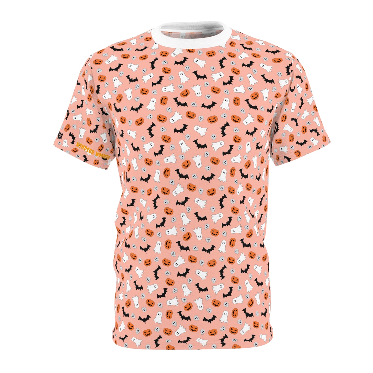 Windsor Wonders Orange Halloween Unisex Cut & Sew Tee (AOP)