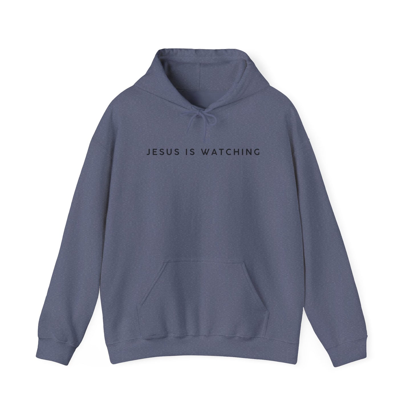 Jesus is Watching Hoodie | Unisex Heavy Blend Sweatshirt, Humorous Christian Apparel, Religious Gift, Casual Wear, Unique Streetwear