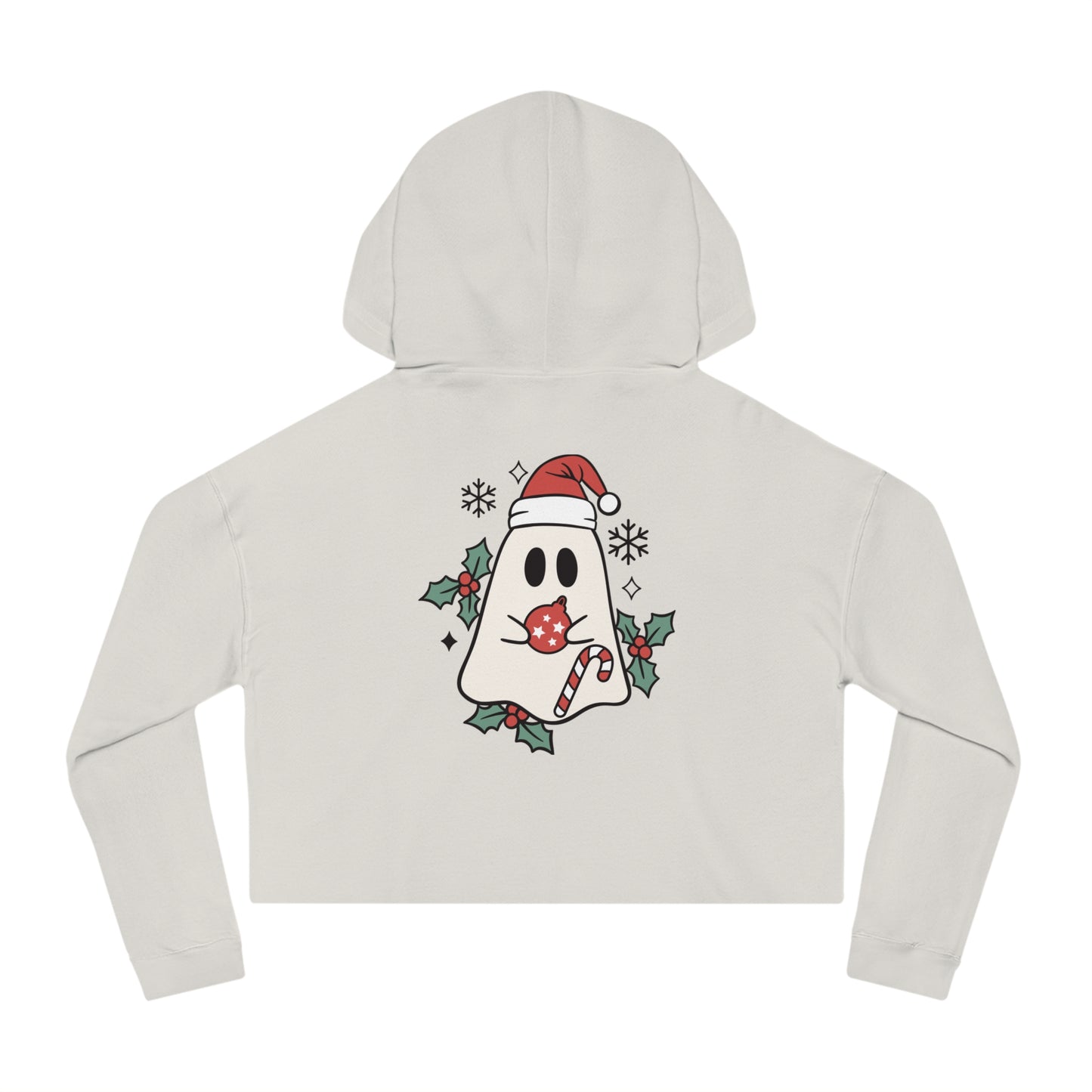 Festive Spirits Women’s Cropped Hooded Sweatshirt