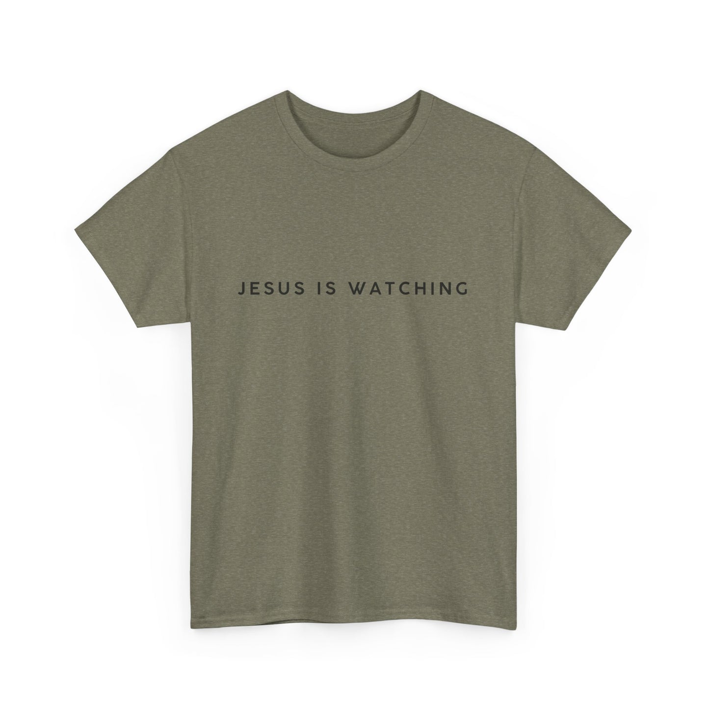 Funny Religious T-Shirt, Jesus is Watching Tee, Humorous Christian Apparel, Gift for Believers, Unique Faith-Based Clothing