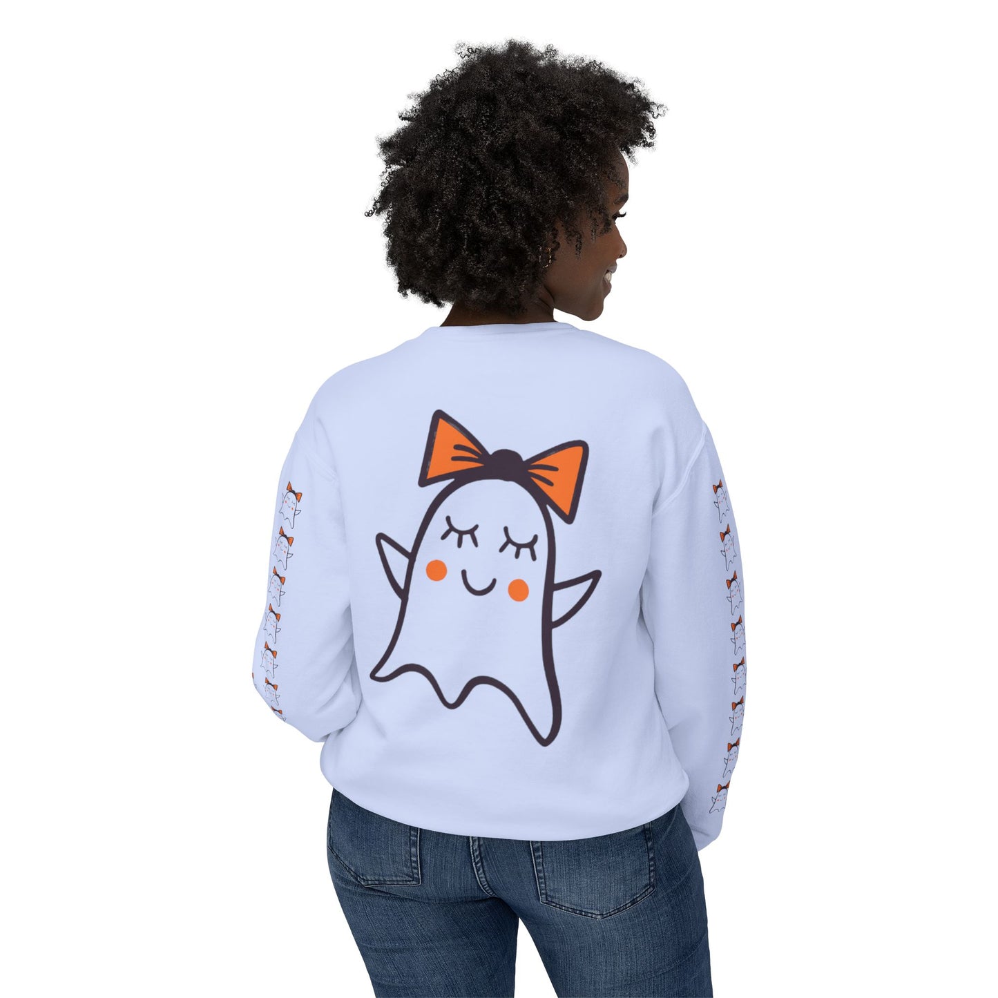 Cute Ghosts Unisex Lightweight Crewneck Sweatshirt